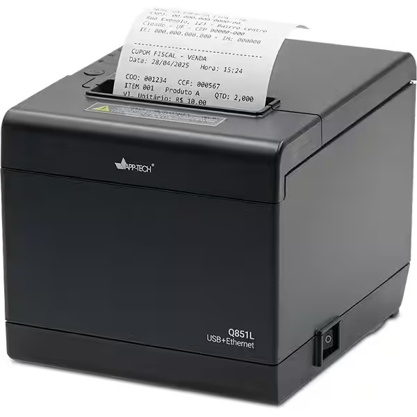 Impressora térmica de cupom não fiscal, Ethernet / USB Q851L